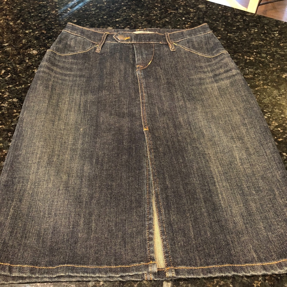 Sergio Valente Dark Denim Pencil Skirt Med.